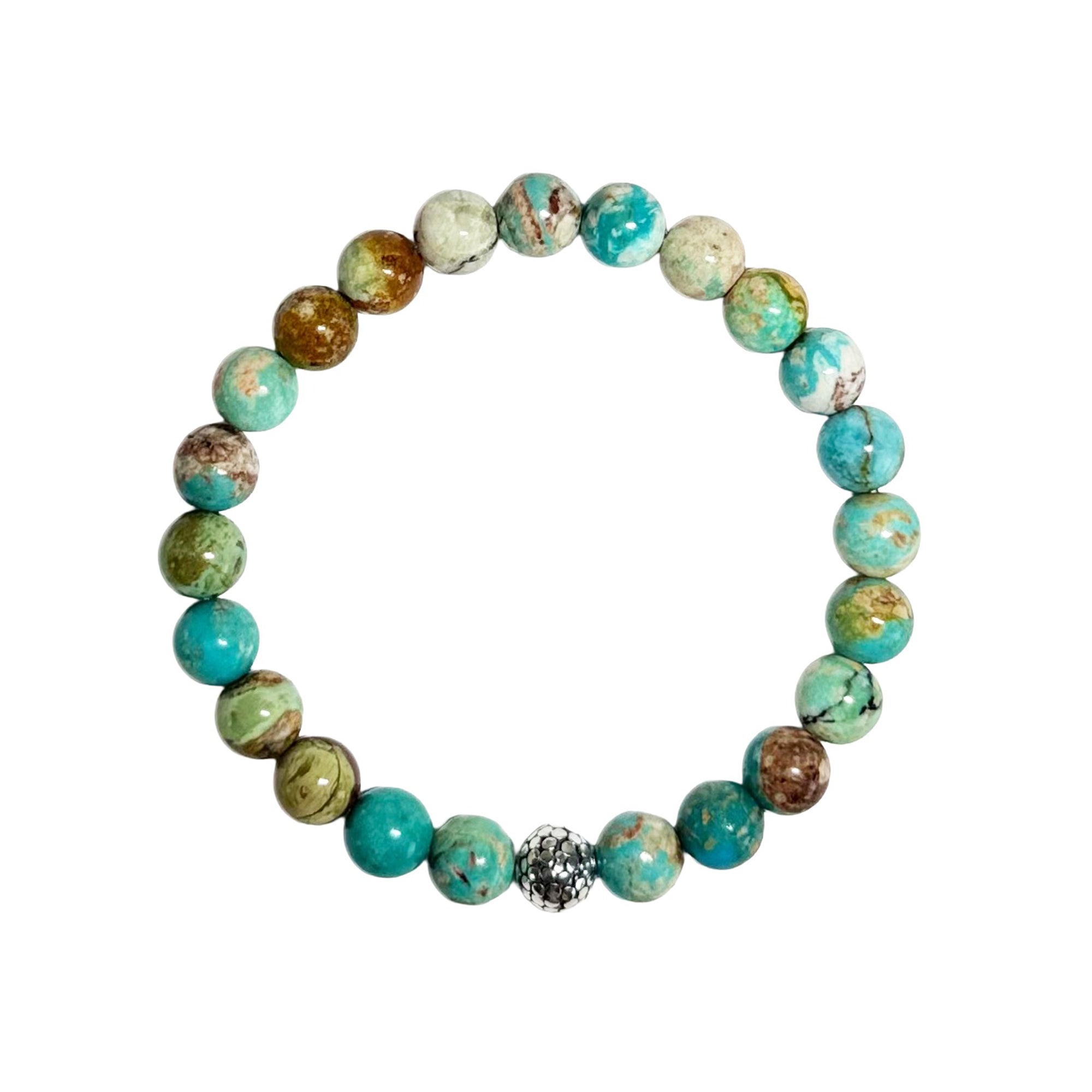 men's pebble bead & turquoise