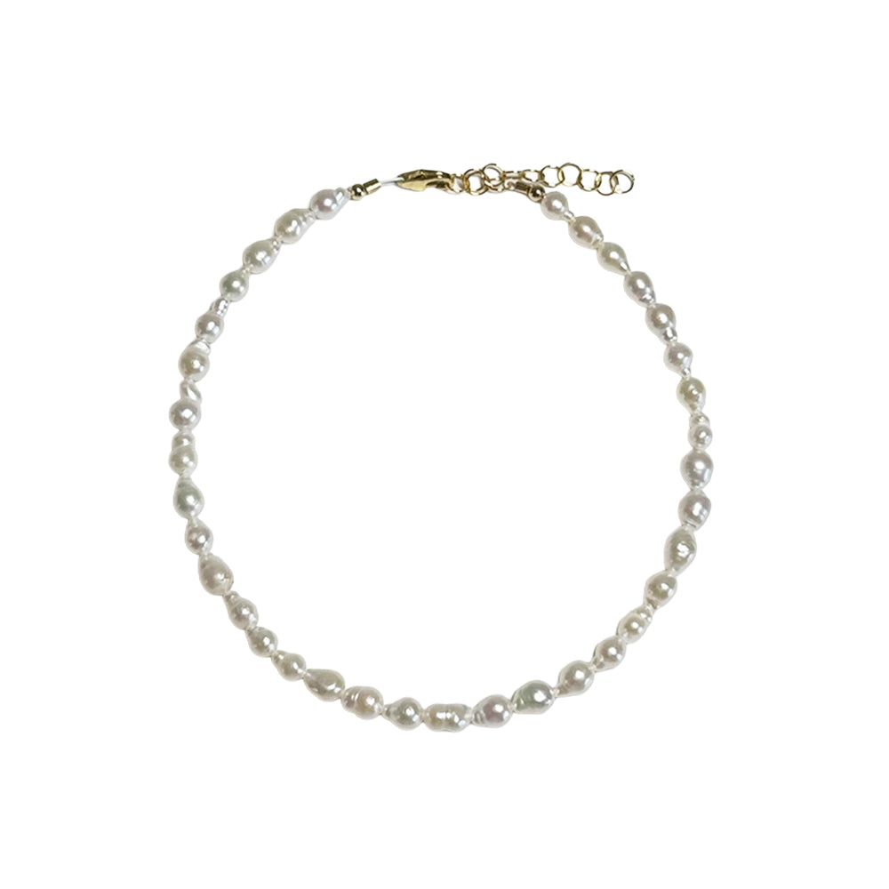 mini baroque pearls anklet