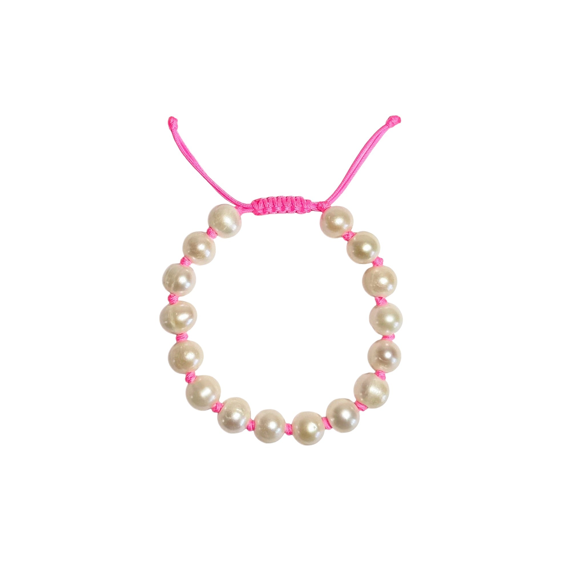 knotted nylon pearl bracelet - small