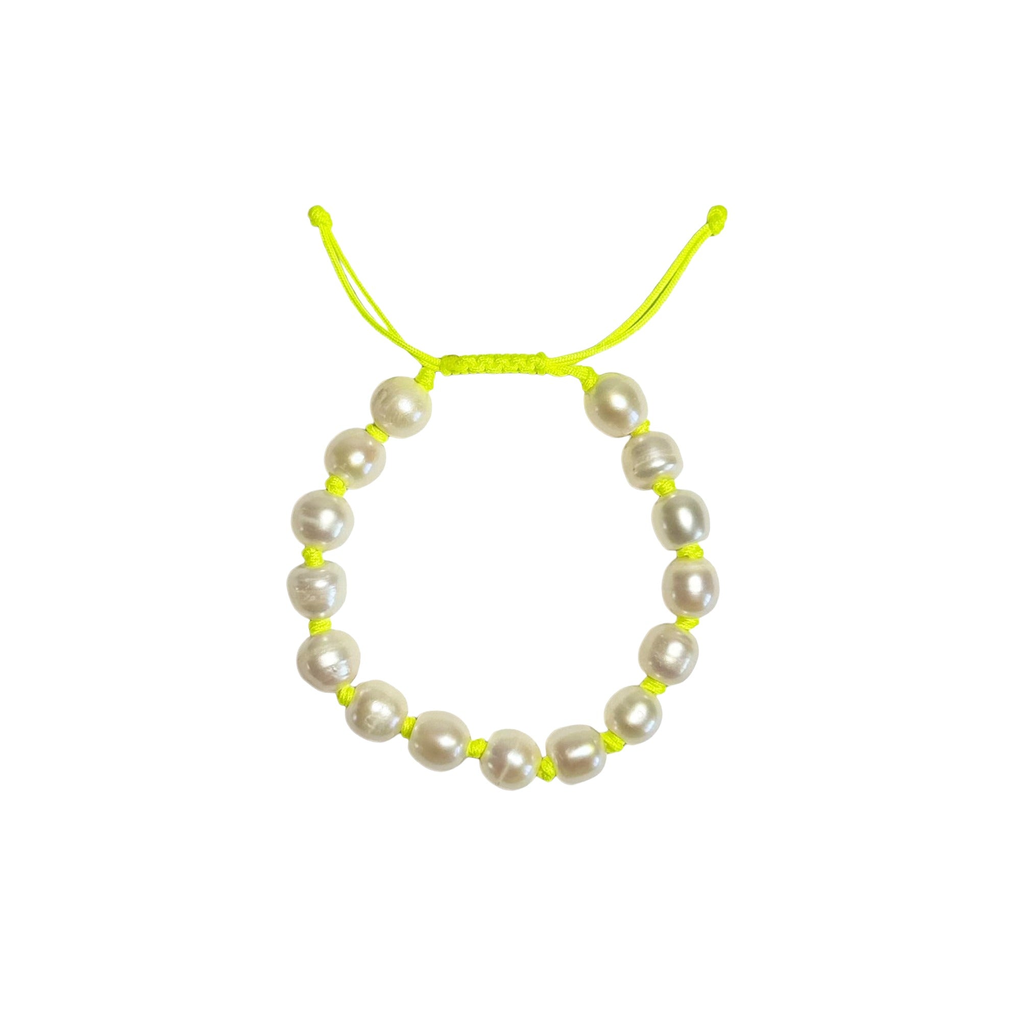 knotted nylon pearl bracelet - small