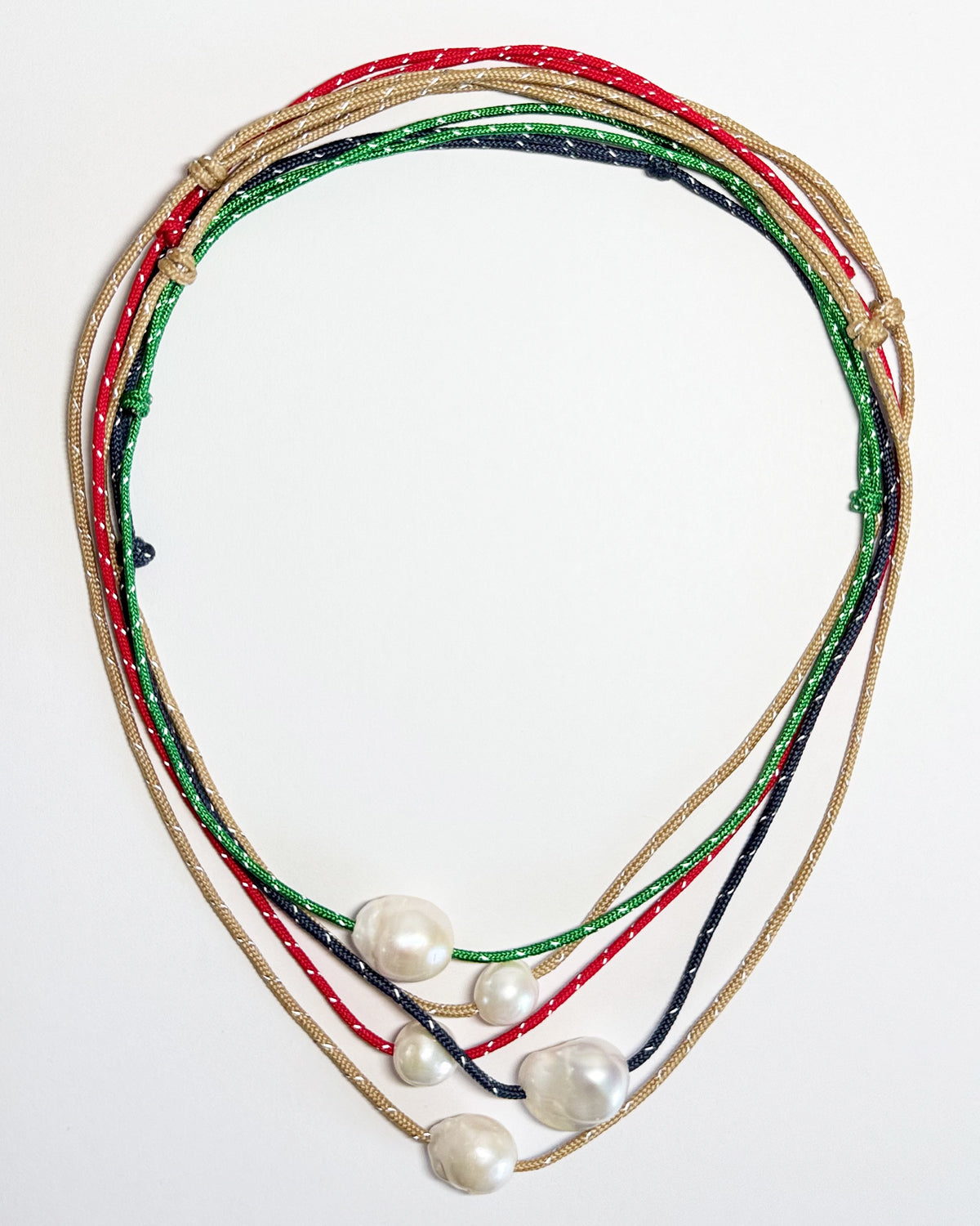 paracord pearl necklace