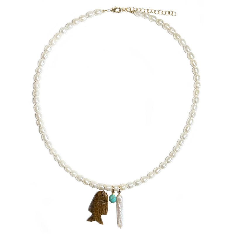 pearl charm necklace