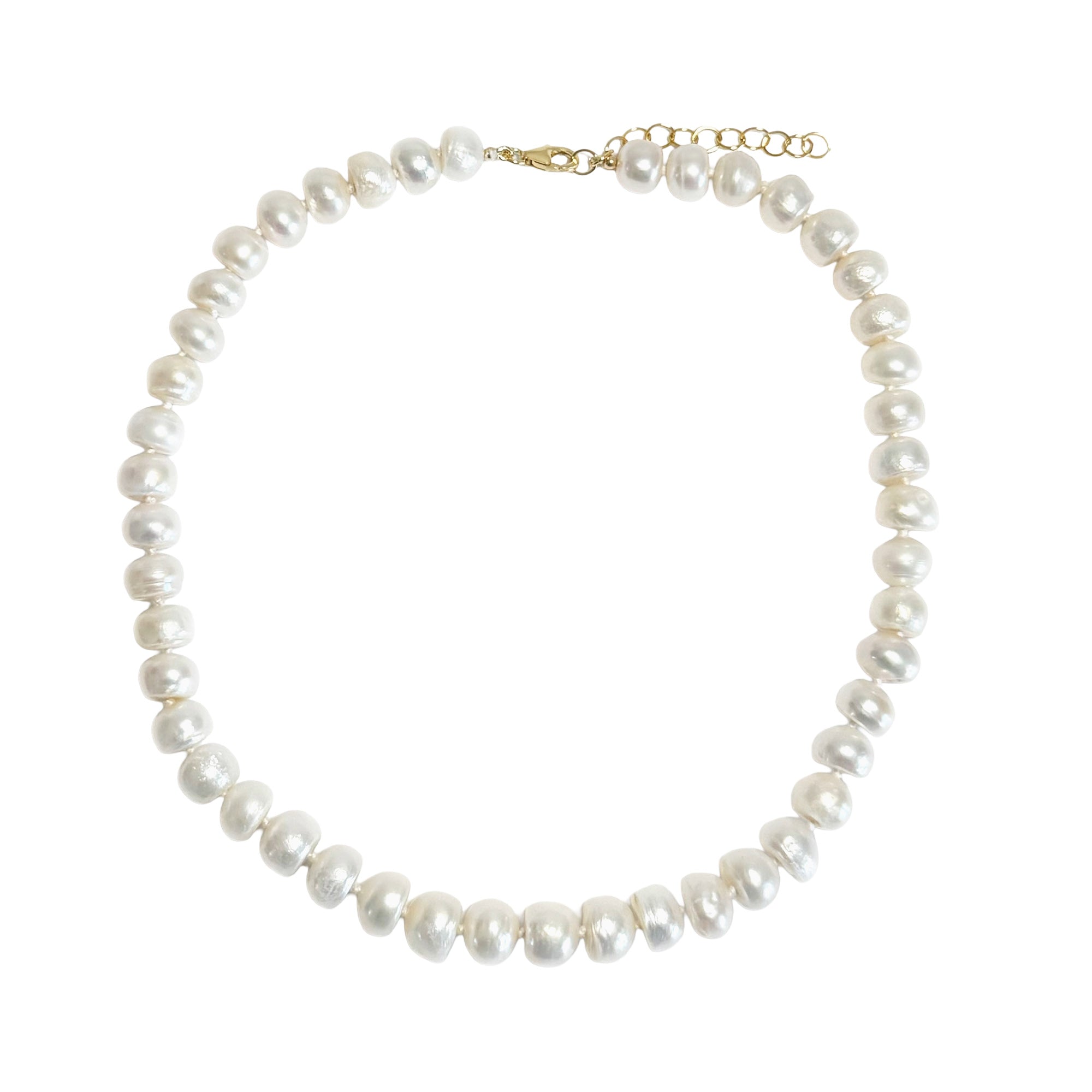 pearl rondelles necklace - large