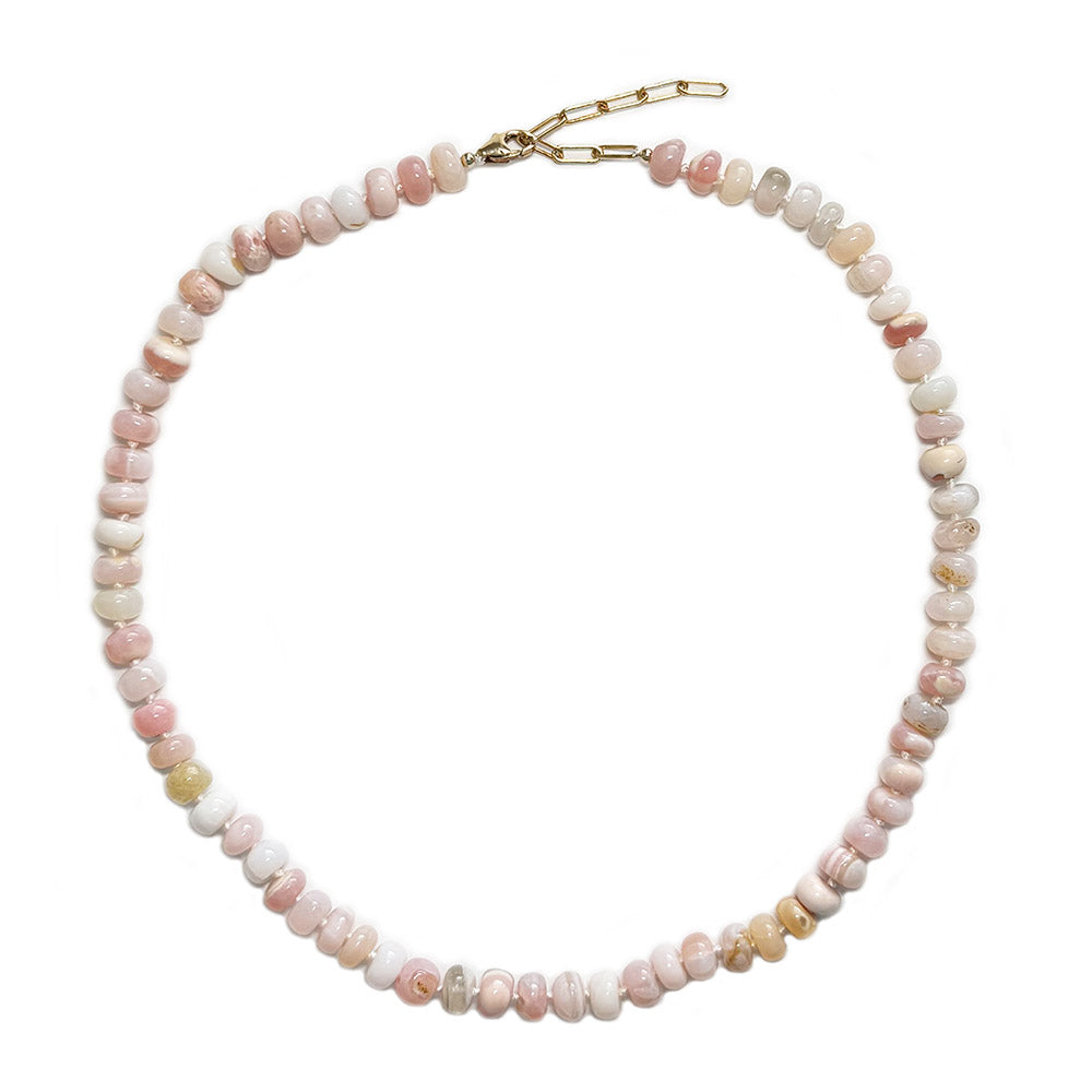 Pink Candy Opal Rondelles