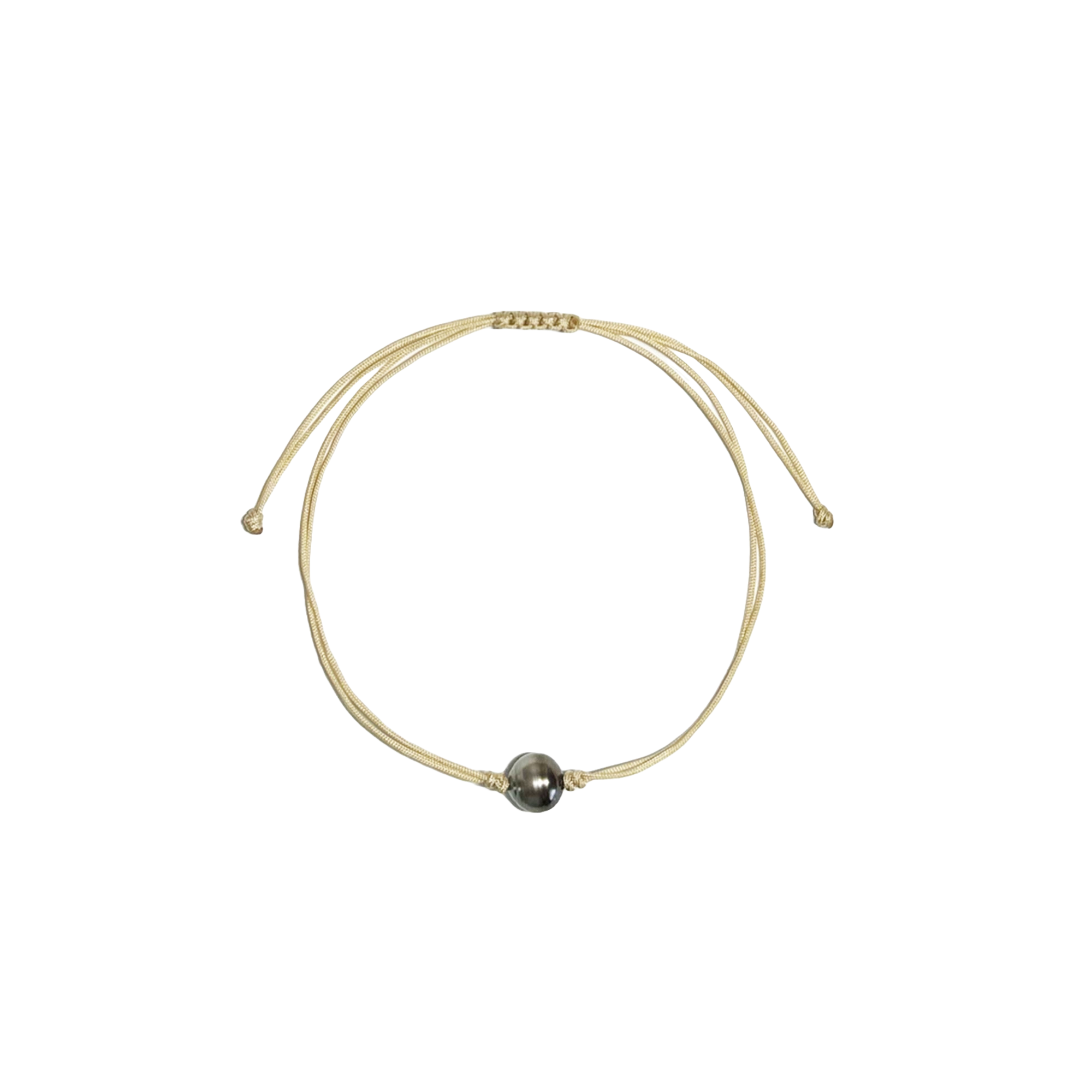tahitian pearl nylon anklet