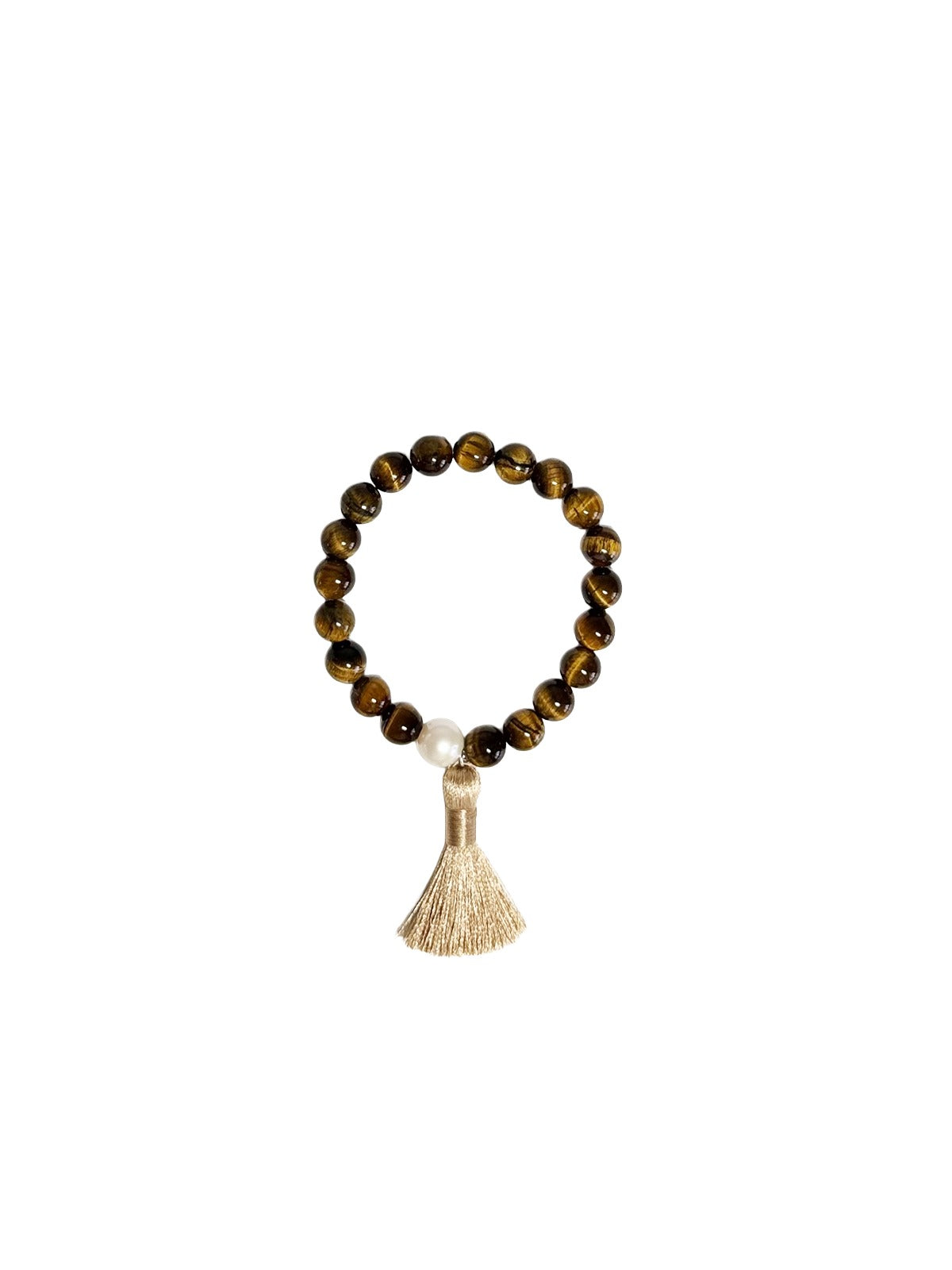 tiger's eye tassel bracelet