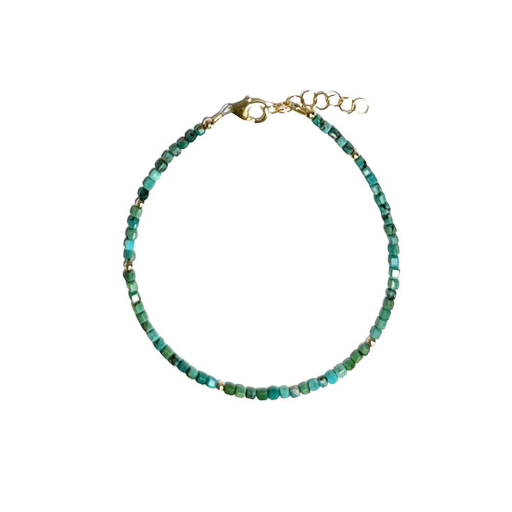 Turquoise Cube Beads Bracelet
