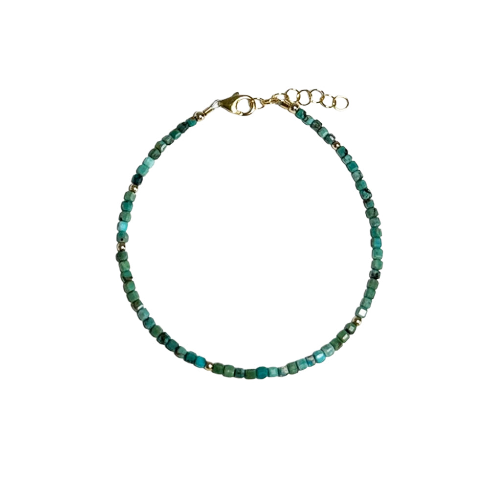 Turquoise Cube Beads Bracelet