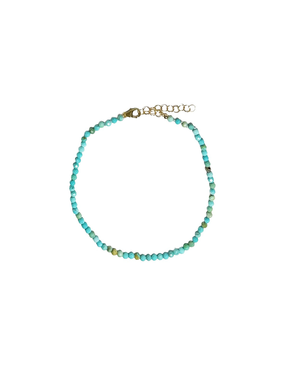 turquoise gemstone anklet