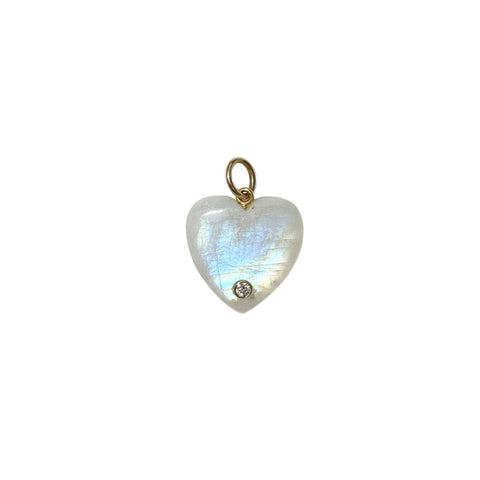 14k Gemstone Heart Pendant