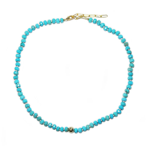 turquoise & goldfill bead necklace