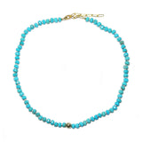 turquoise & goldfill bead necklace