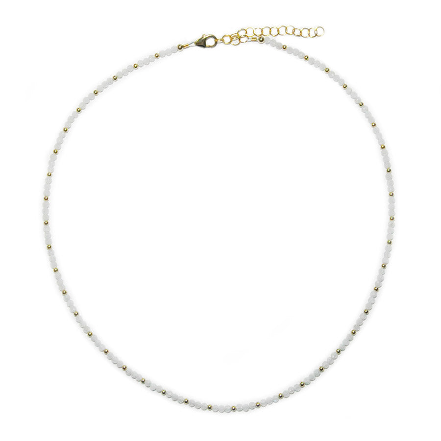 moonstone & goldfill mixed pattern necklace