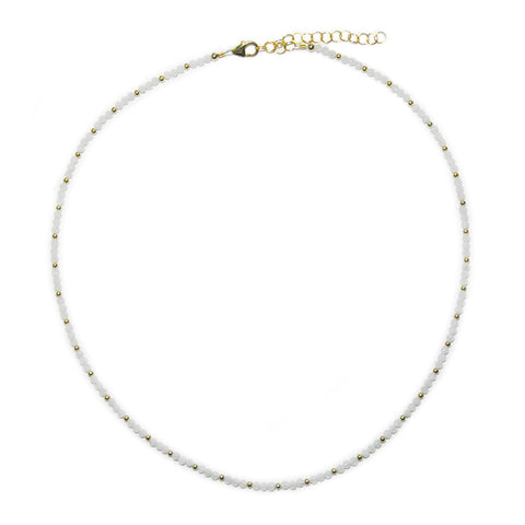 moonstone & goldfill mixed pattern necklace