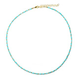 turquoise & goldfill mixed pattern necklace