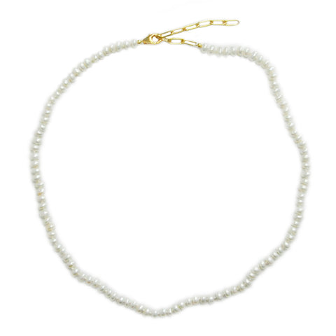 pearl rondelles necklace