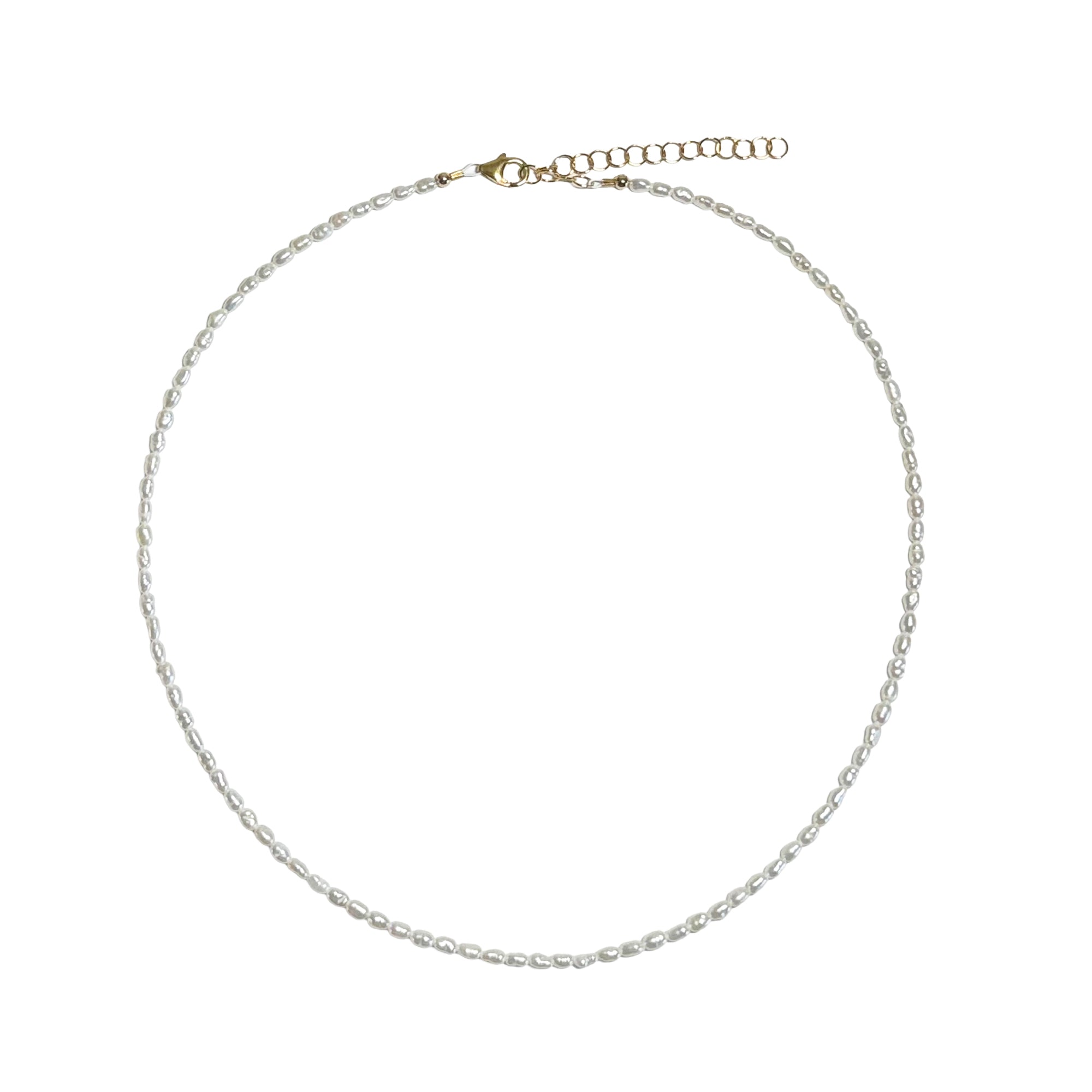 white rice pearls layering