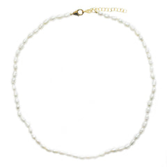 knotted white pearls necklace