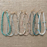 amazonite & gold drops