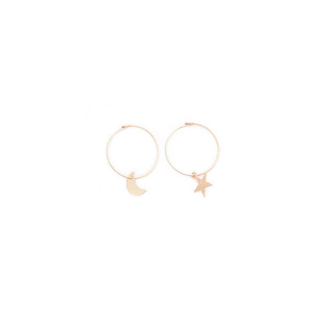 moon & star hoops