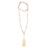 pink opal & silky tassel