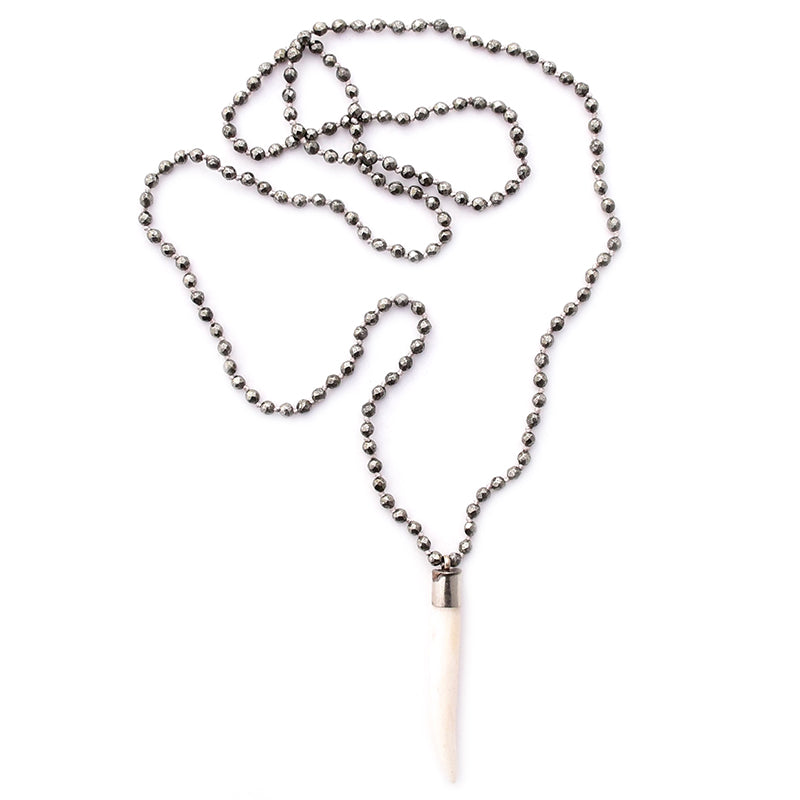 pyrite & silver bone spike