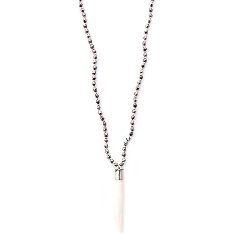 pyrite & silver bone spike