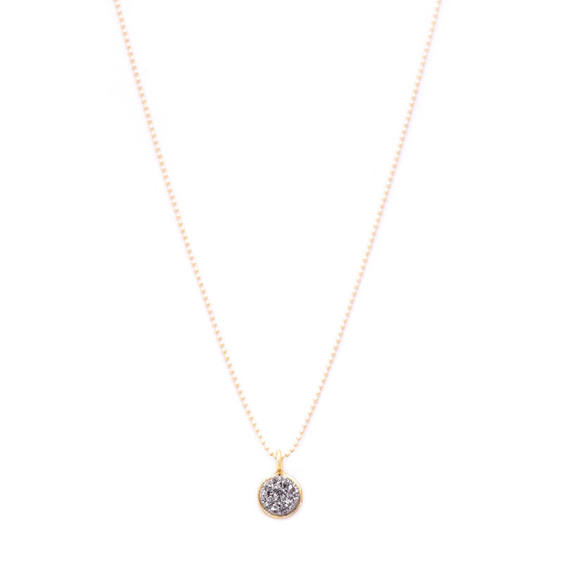 tiny gray druzy