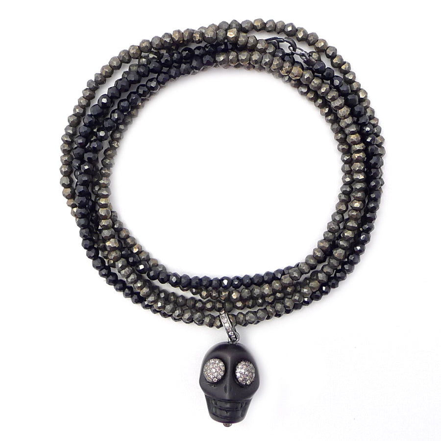 pyrite/spinel & diamond skull