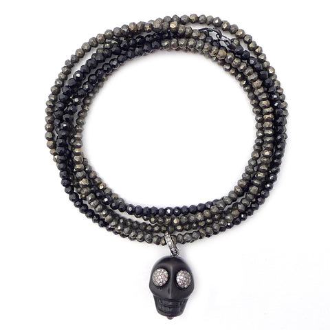 pyrite/spinel & diamond skull