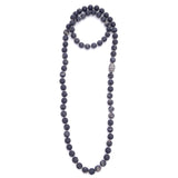 knotted matte druzy agate & diamond bead
