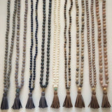 knotted matte agate & tassel