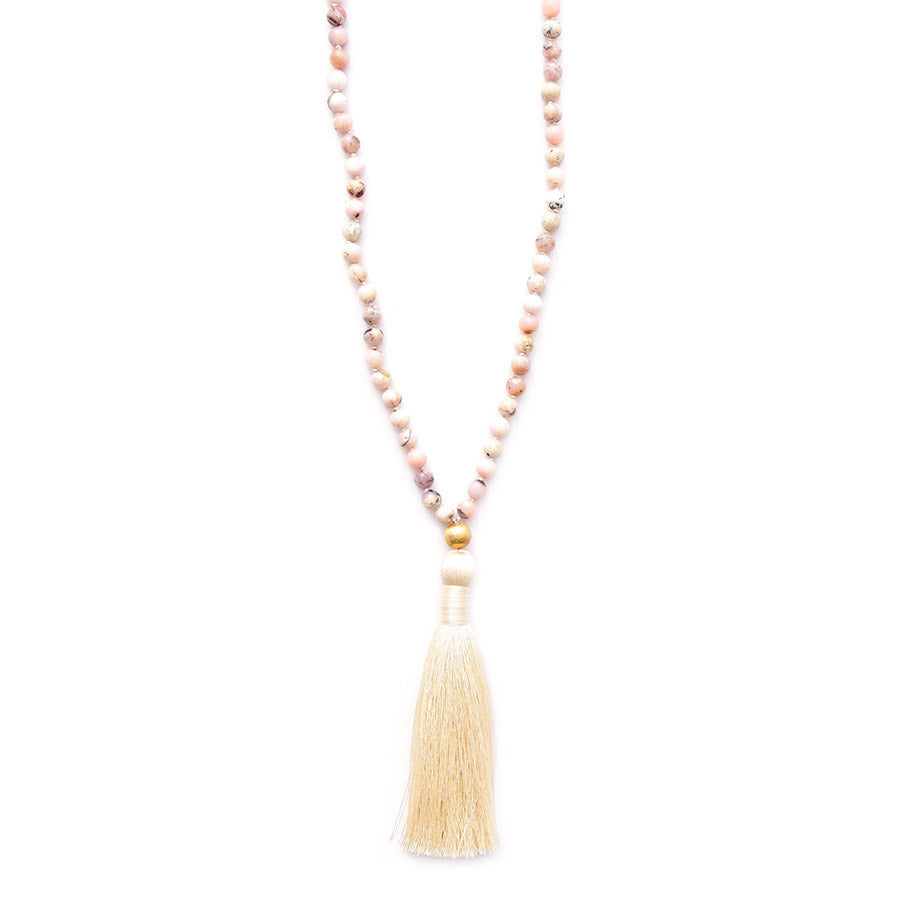 pink opal & silky tassel
