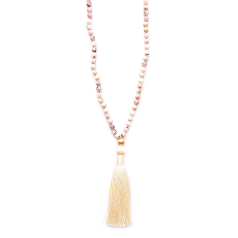 pink opal & silky tassel