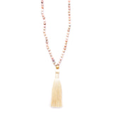 pink opal & silky tassel