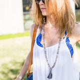 knotted matte agate & tassel