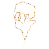 brown mother of pearl & bone tusk