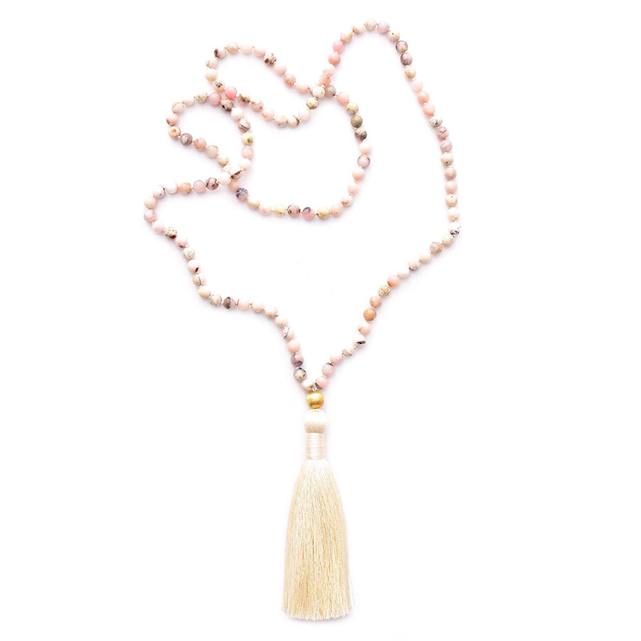 pink opal & silky tassel