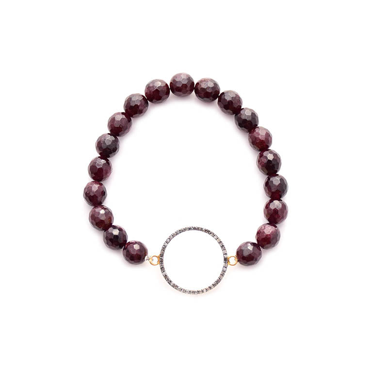 diamond large open circle bracelet