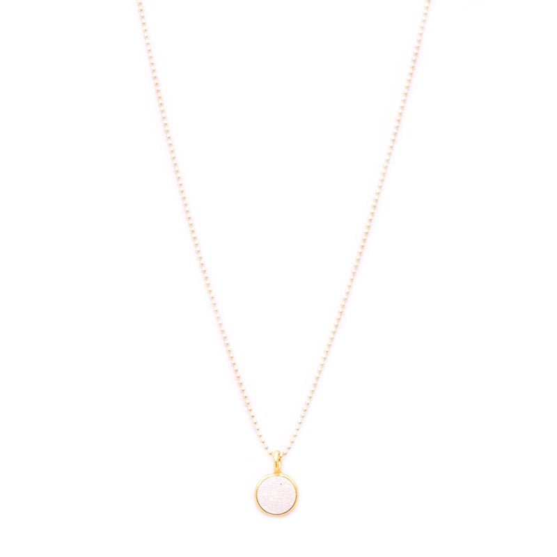 tiny white druzy