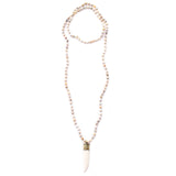 knotted african opal & bone tusk