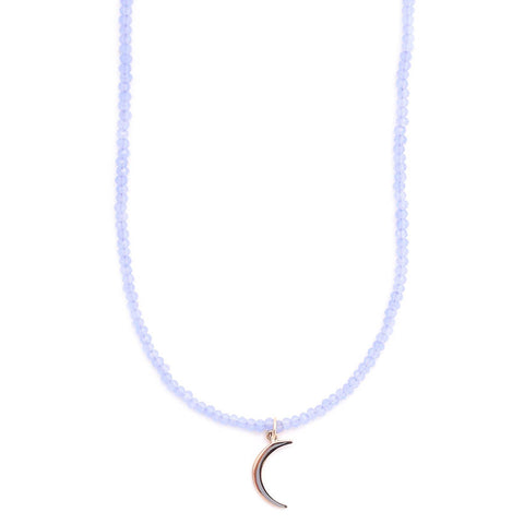 periwinkle chalcedony choker