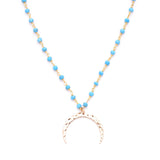 wire-wrap Turquoise & double moon