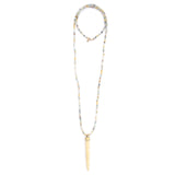matte amazonite & bone spike