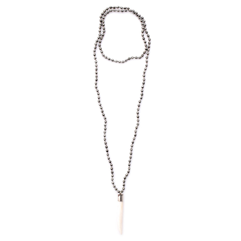 pyrite & silver bone spike
