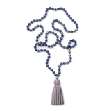 knotted dumorite & tassel
