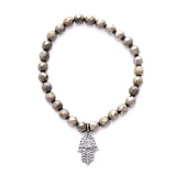 pyrite diamond charm bracelets
