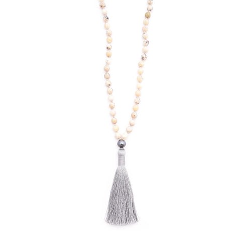 African Opal, Tahitian Pearl & Silky Tassel
