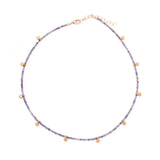 iolite & gold flowers