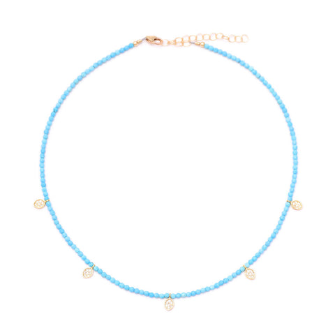 turquoise & pave oval drops